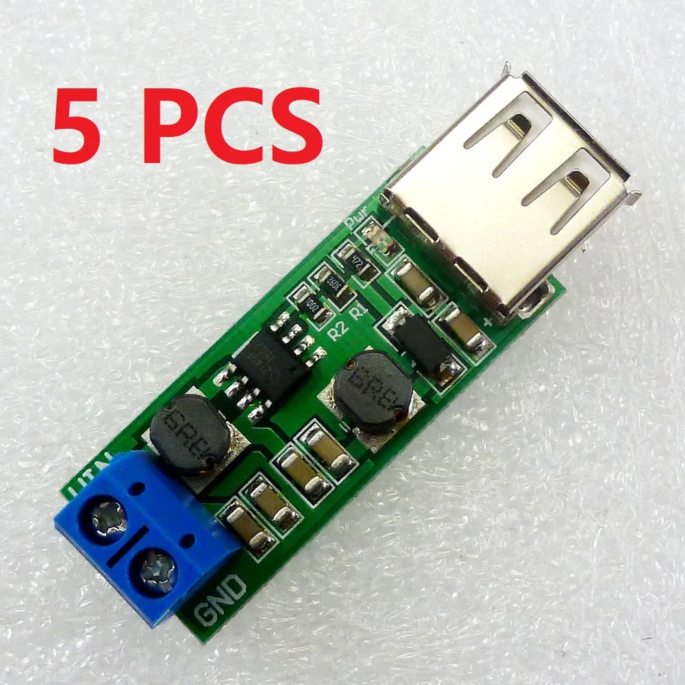 5 Pcs Muslimate * 5 Usb Dc-Dc Boost Buck Step Up Step Down Converter Input 1-6.5V Output 5V Modulo Di Alimentazione