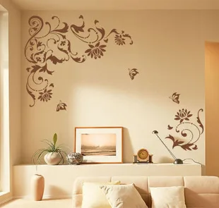 vintage flowers trees family vintage home decor DIY wallpaper mural ... vintage flowers trees family vintage home decor DIY wallpaper mural ...