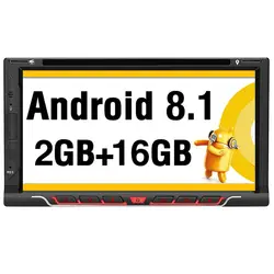 Тыквенная карета мультимедийный плеер 2 Din 7 "Android 8,1 универсальный автомобильный Радио DVD плеер GPS; стереооборудование для автомобиля FM Rds Wi Fi