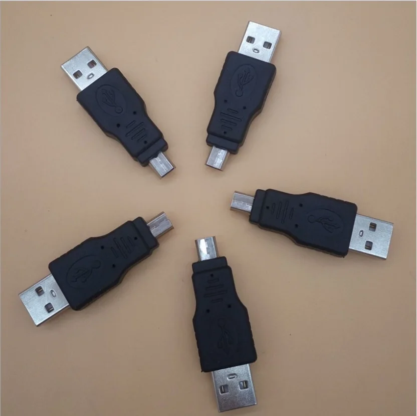 100 шт.+ номер для отслеживания+ штыревое соединение USB A Mini 5-контактный штекер адаптер конвертер