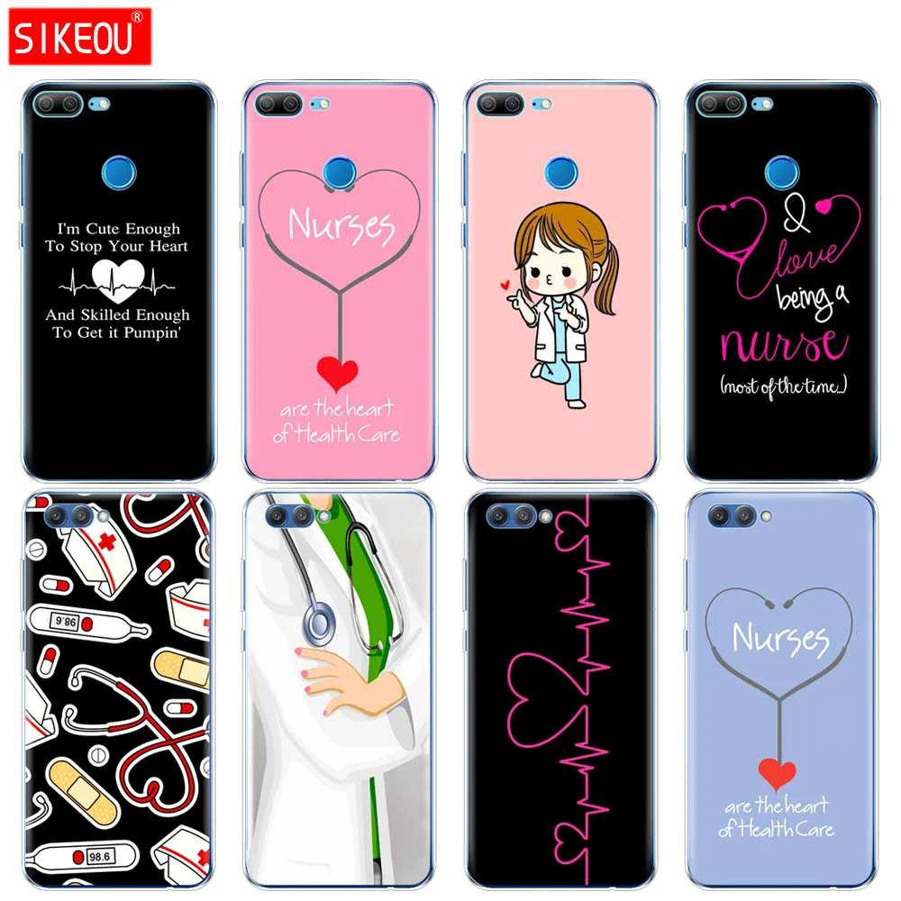 

Silicon Cover phone Case for Huawei Honor 10 V10 3c 4C 5c 5x 4A 6A 6C pro 6X 7X 6 7 8 9 LITE Nurse Medical Medicine Health Heart