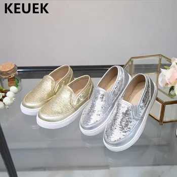 

New Spring/Autumn Loafers Shoes Children Fashion sequins Casual Sports Flats Girls Baby Comfortable Sneakers Student Kids 04