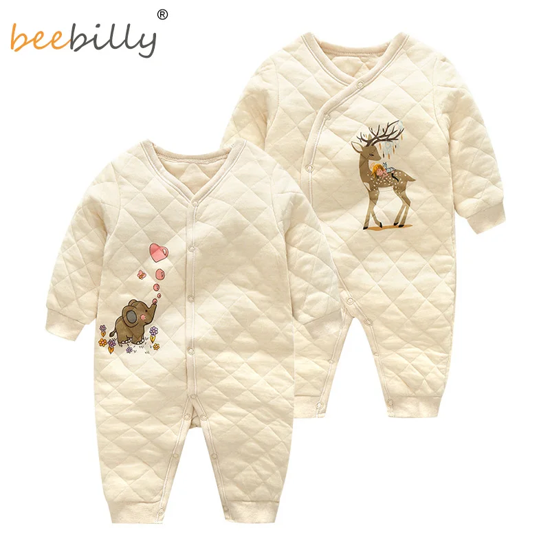 

2019 autumn winter Baby Rompers Pajamas Boys Girl Organic cotton Newborn Jumpsuits Infant Clothing sleepwear baby clothes F402
