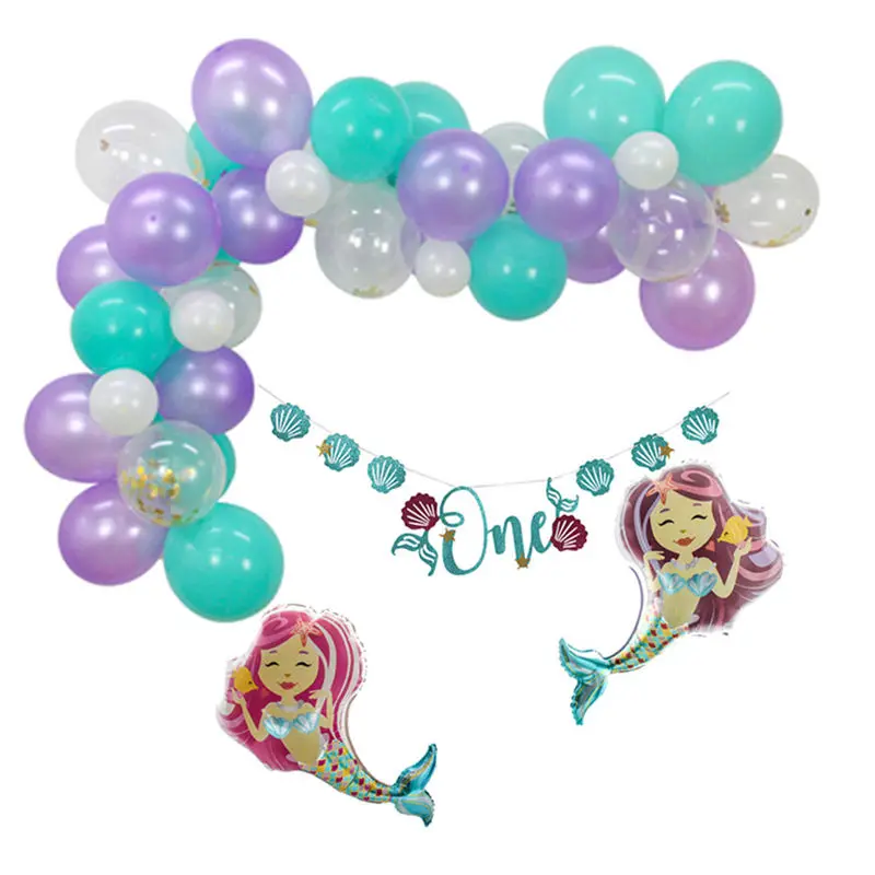 Unicorn Mermaid Party Decorations Mermaid Balloon Decor Wedding Birthday Party Decor Kids Favors Boy Girl Baby Shower03