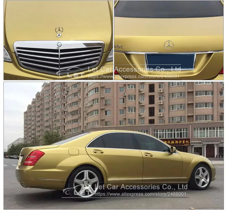 Матовая Золотая наклейка для кузова автомобиля 152 см х 30 см|car styling|vinyl wrapdecals car |