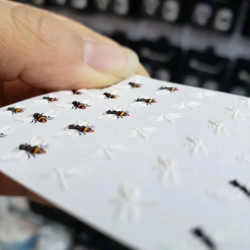 1 шт наклейки для ногтей с водной передачей наклейки милые животные Фламинго пчела и цветок 3D дизайн ногтей слайдер Маникюр украшения