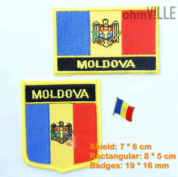 Best 2016 New Patches For Clothing Fallout Moldova Flag Patch Iron On Patches 100% Quality Guarantee Embroidered + Free Shipping
