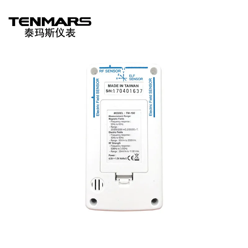 TENMARS TM 190 Гаусс 3 осевой Магнитный Электрический RF измеритель напряженности поля