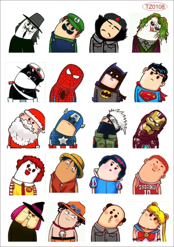 funny cartoon comic notebook travel bag car doodle stickers