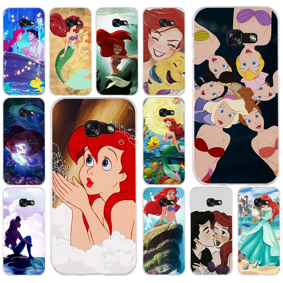 

210FG Mermaid ariel the little Princess Soft Silicone Tpu Cover phone Case for Samsung a3 a5 2017 a6 plus a7 a8 2018 s6 7 8 9