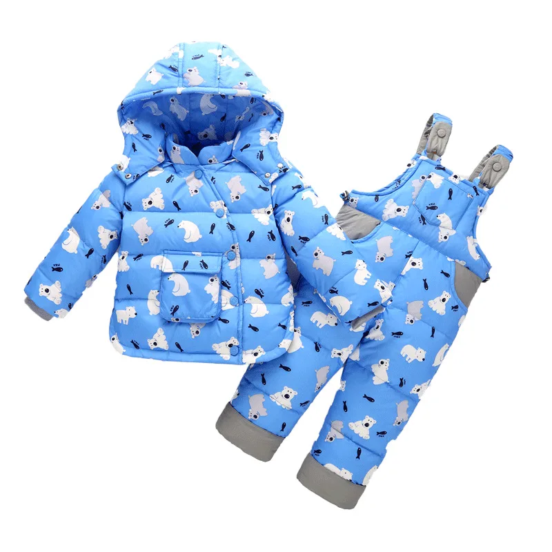 

The New Children Down Jacket Boy Suit A Girl More Leisure Girl Cartoon Coat Two-piece Baby Clothes Toddler Girl Winter Clothes