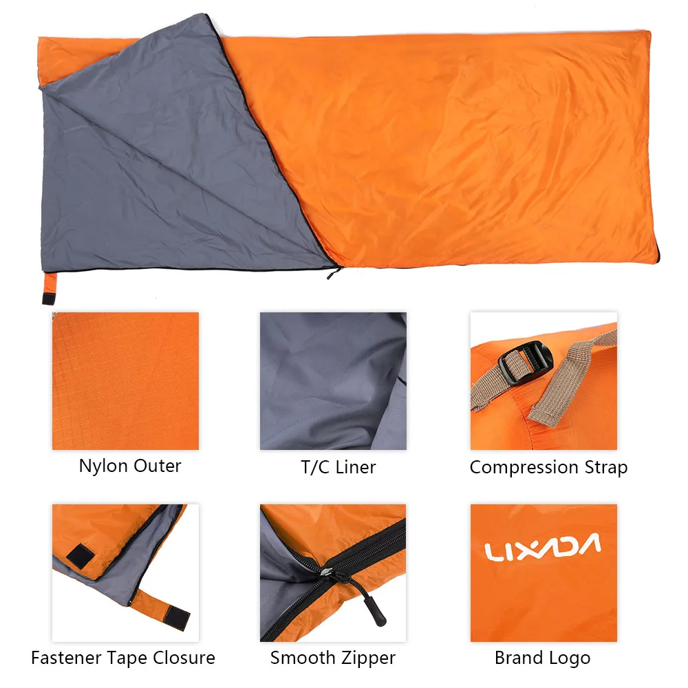 Lixada 190*75cm Camping Ultralight Mini Sleeping Bag