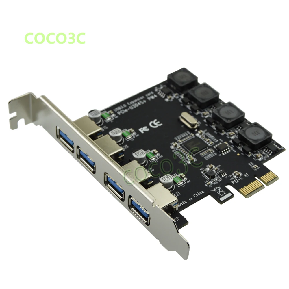 

High quality PCI Express 4 USB 3.0 Card PCI-e to External 4-Port USB3.0 Convertor NEC D720201 No external Power Supply