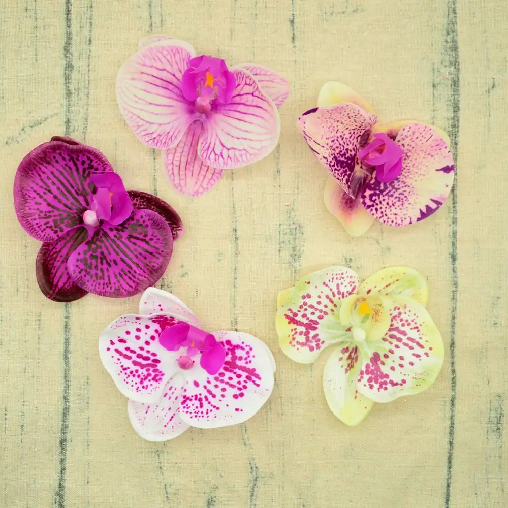 

10cm 3D Latex Butterfly Orchid wedding home decoration accessories Silk flowers for scrapbooking diy gifts artificial flowers