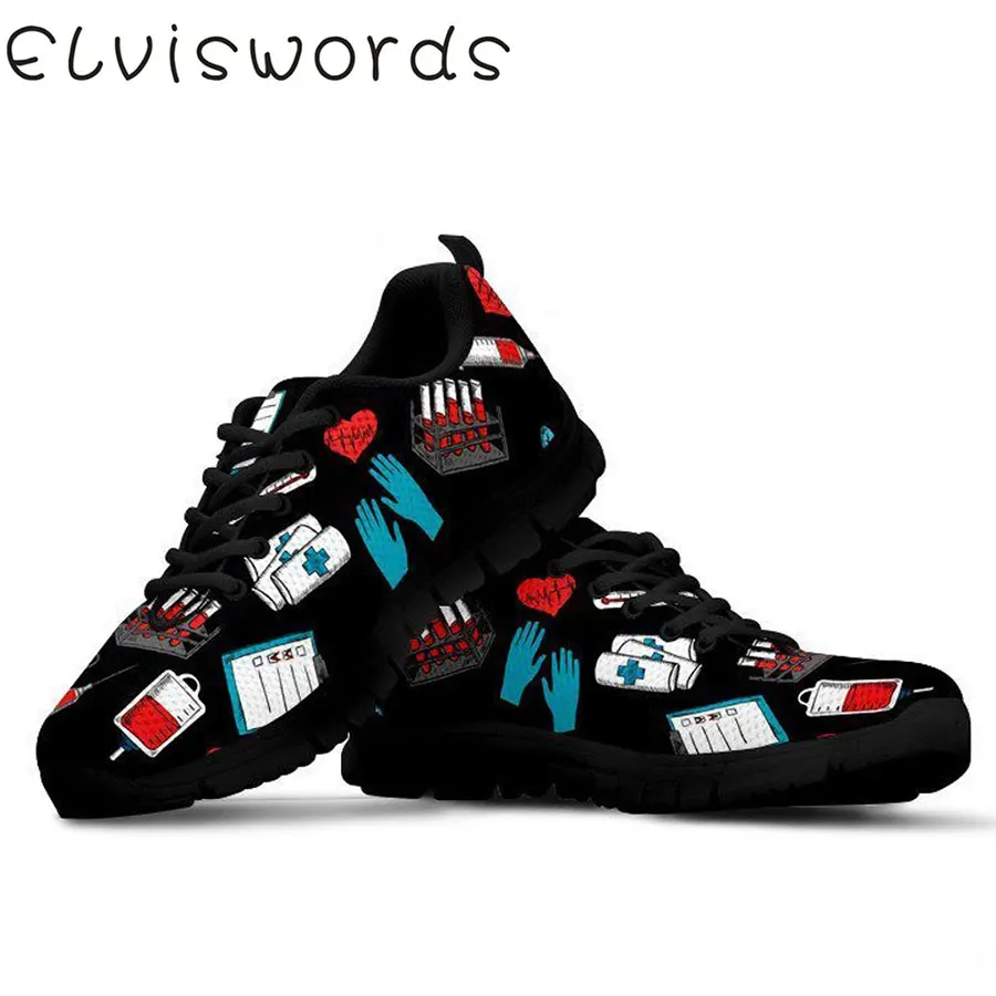 

Pinsen 2019 Shark Sneakers Spring and Summer New Lace-up Casual shoes Soft Printed Breathable Women's shoes Outdoor Sports shoes