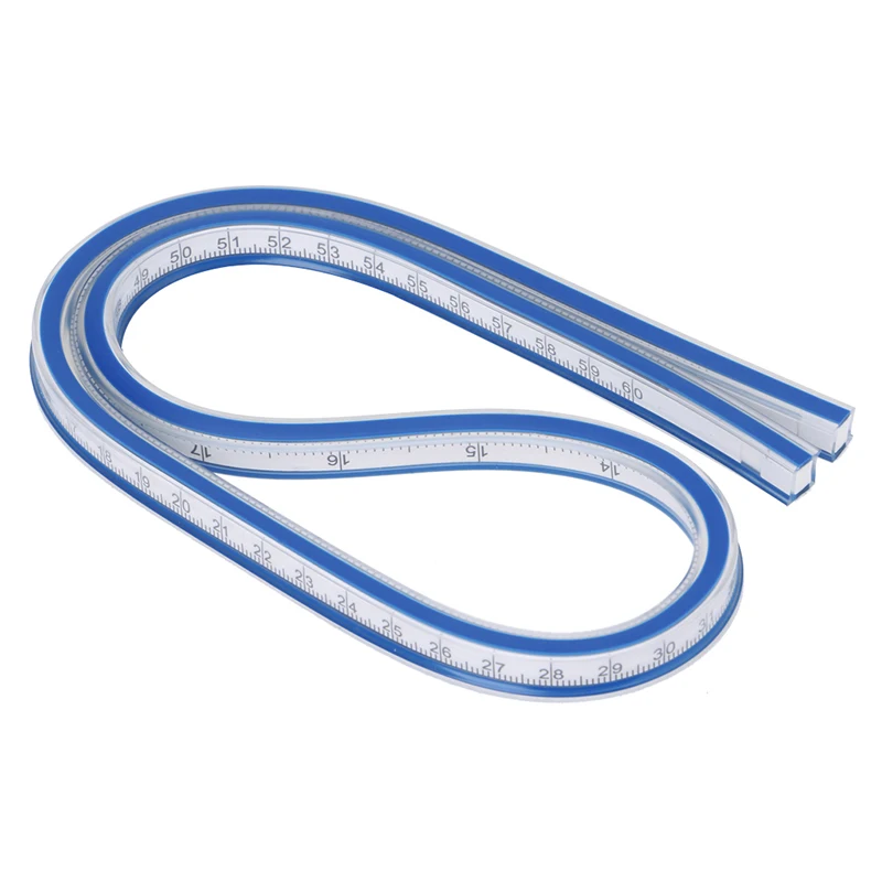 

2019 New Flexible Curve Ruler Drafting Drawing Tool Plastic Vinyl 30cm 40cm 50cm 60cm