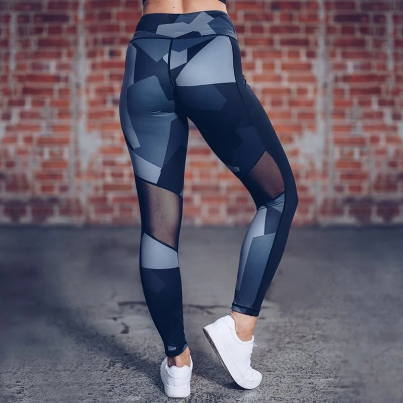 

Sexy Ladies Mesh Leggings Women Push Up Leggins High Waist Patchwork Slim Pants Long Trousers Sporting Women Fitness Legging