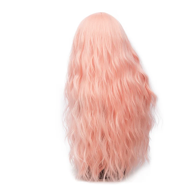 light Orange MSIWIGS 70 см Длинные розовые волнистые парики Косплей натуральные синтетические женские светлые парики 29 цветов термостойкие волосы - Цвет: light Orange