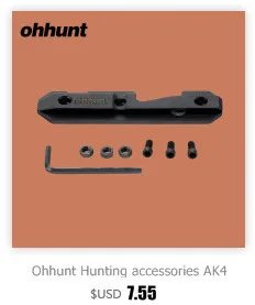 Ohhunt охотничий Быстрый отсоединение AK Railed крепление для прицела подходит 20 мм Вивер Пикатинни Черный для охоты прицел аксессуары