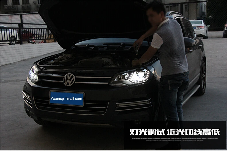 АКД стайлинга автомобилей для VW Touareg светодиодный фара 2011-2015 Touareg светодиодный DRL Hid вариант фара ангел глаз би ксенон луч аксессуары