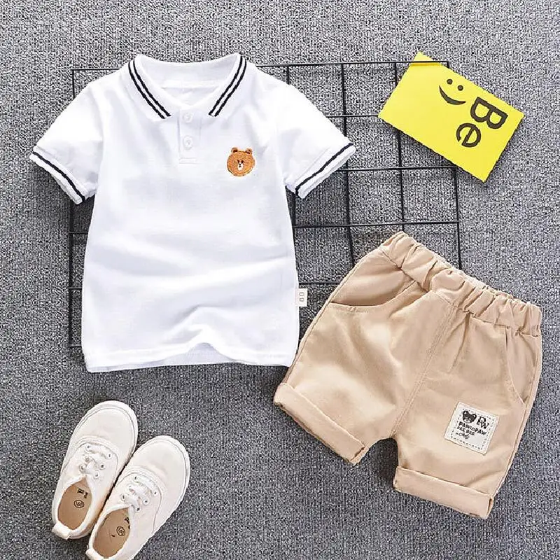 

Summer Baby Boys Clothes Set Kids Boys Sets Cotton T-shirt+Short 2pcs Toddler Boys Sport Suit Children Clothing Sets 1-5 year