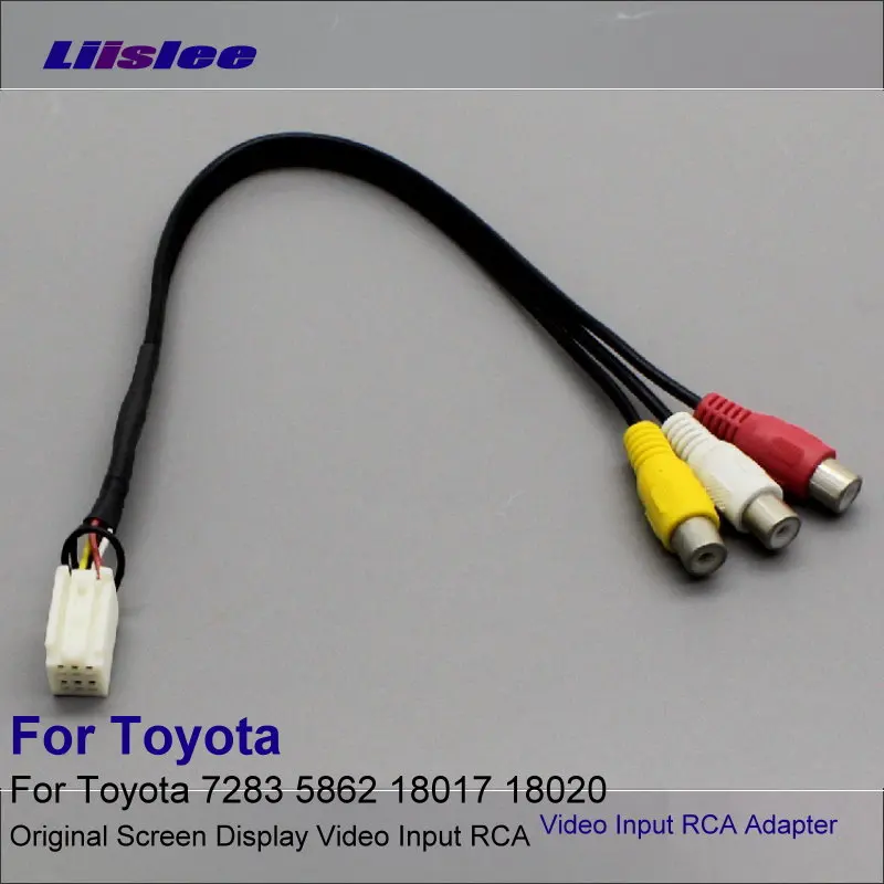 6 контактов оригинальный видео вход RCA адаптер для проводов кабеля Toyota 7283 5862 18017