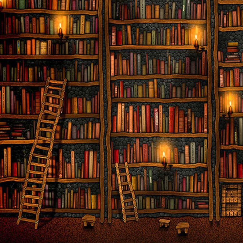 3D обои классика книжная полка картина маслом фотообои учебный фон для гостиной