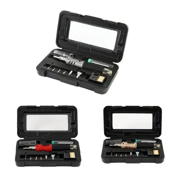 

10-In-1 Gas Soldering Iron Case Set Multifunction HS-1115K Butane Lighter Spray Gun Set Welding Equipment