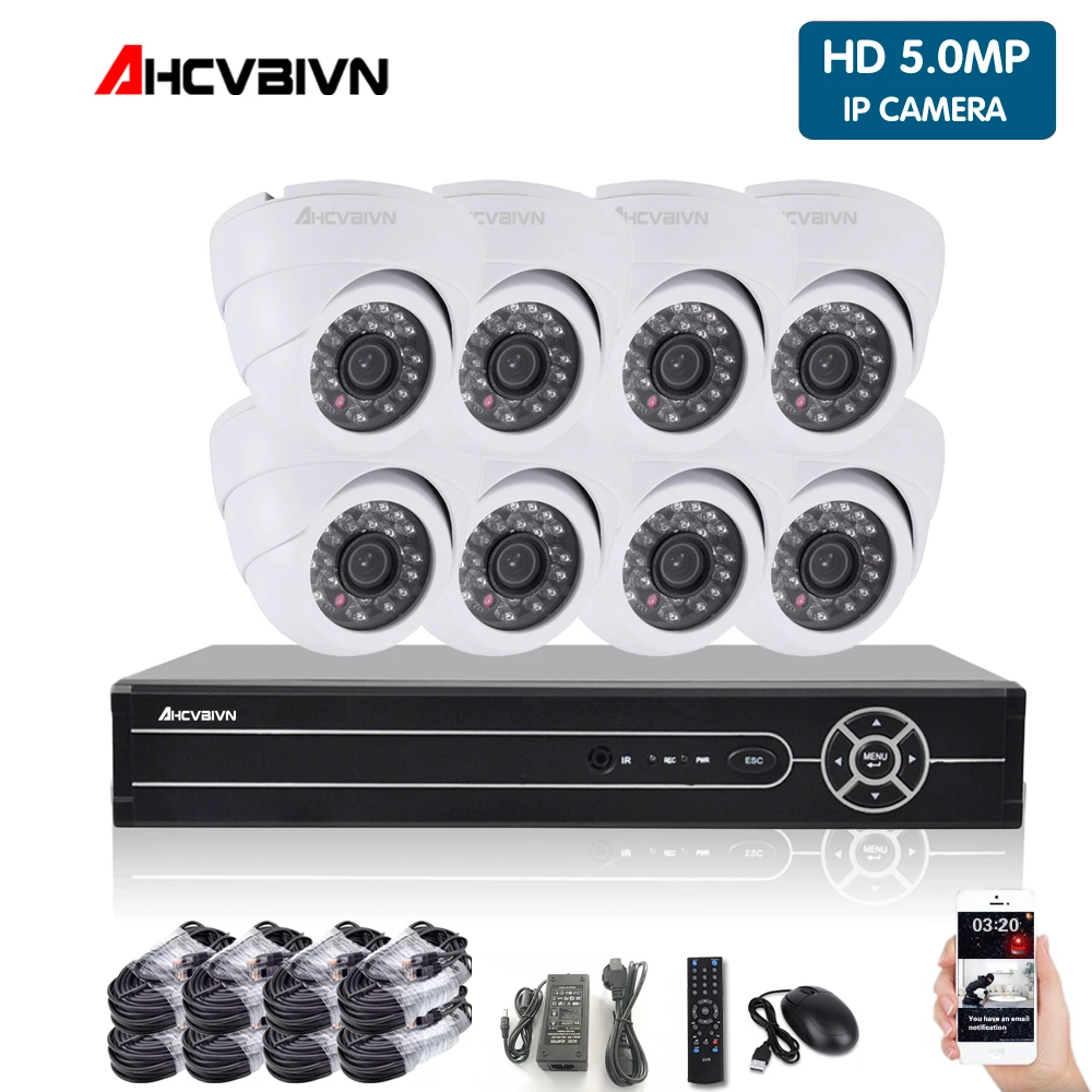 

8CH CCTV Surveillance Kit 5MP Security Camera System 4CH 8CH POE NVR With 5.0MP POE IP Camera CCTV Set Waterproof view