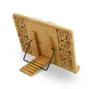 BamBoo Reading Rest Cookbook Stand Holder, Foldable Tablet Cook Book Stand Bookrest with Adjustable Backing & Elegant Pattern ► Photo 2/6