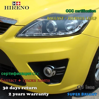 

Hireno Headlamp for 2009-2011 Ford Focus Headlight Assembly LED DRL Angel Lens Double Beam HID Xenon 2pcs