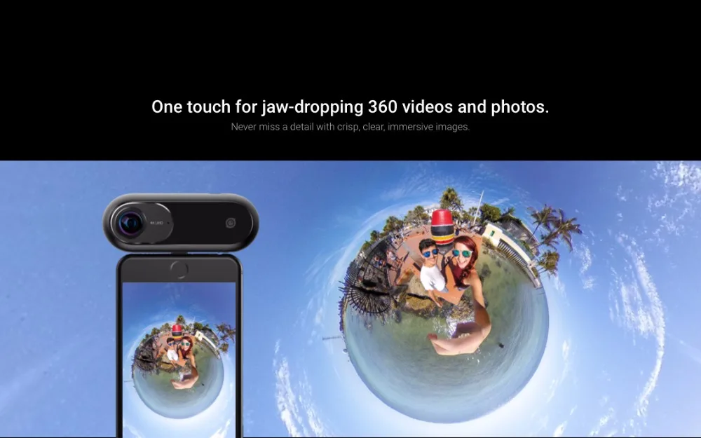 Insta360 один 4 K 360 Очки виртуальной реальности VR Экшн-камера Sport Камера 24MP пуля время 6-осевой гироскоп Поддержка BT для iPhone IOS