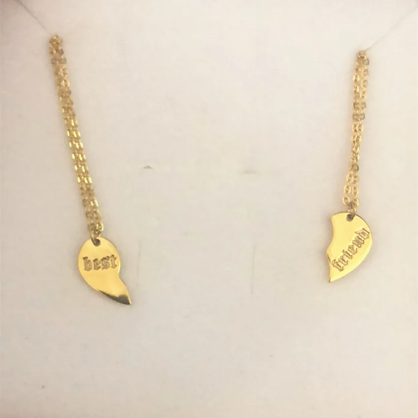 

2pcs Best Friend Bijoux Femme Personalized Name Jewelry Custom Nameplate Necklace For Women