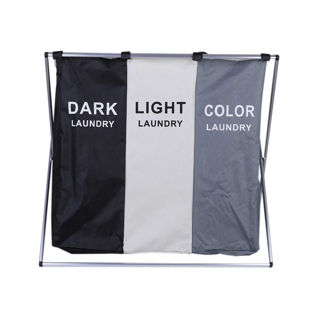 Drop Shipping Oxford Laundry Basket Alloy Handle Hamper Cloth Organizer Storage Waterproof Shipped Within 36 Hours