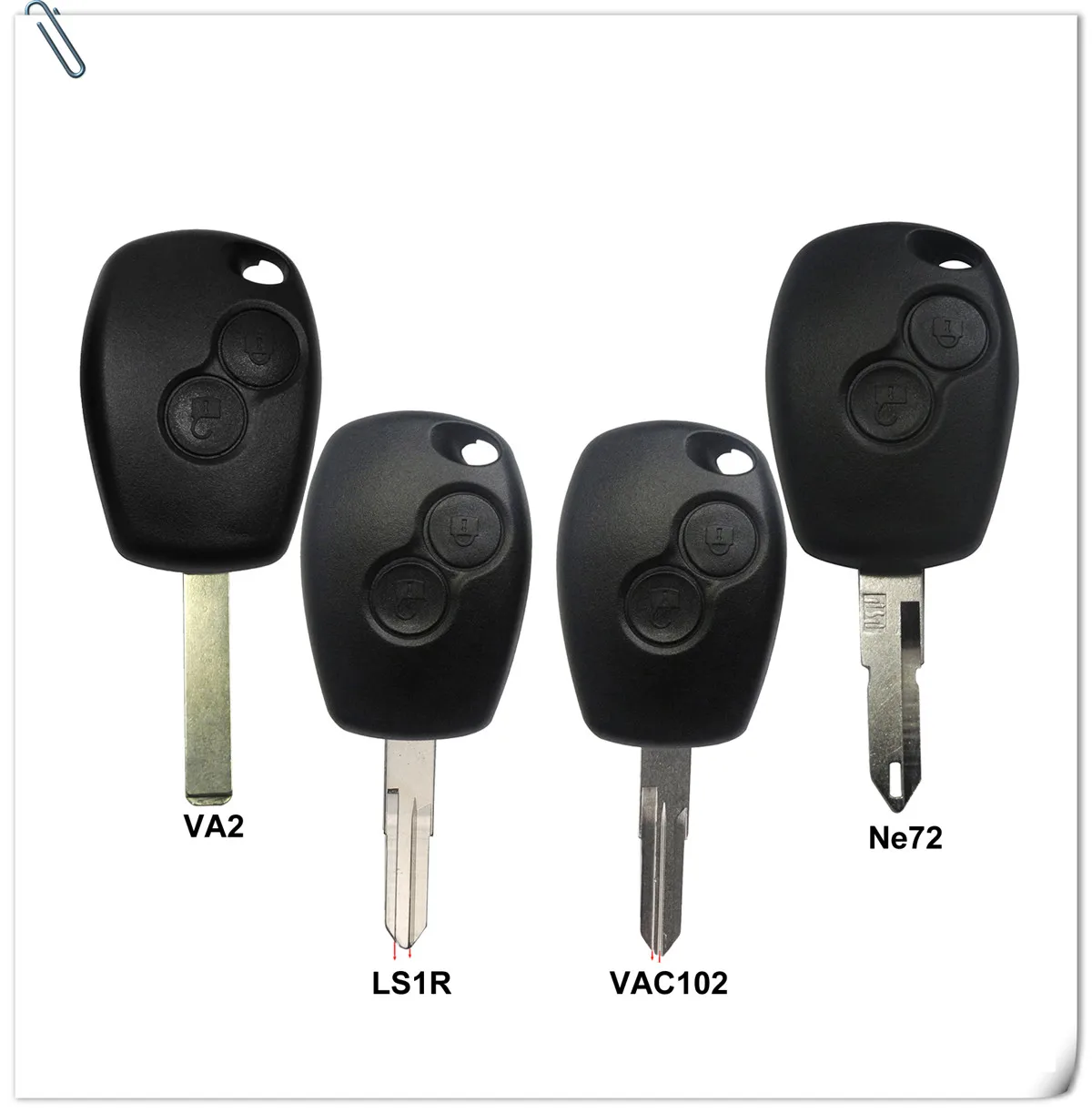 Keyforkess 10 pezzi 2 pulsanti telecomando auto portachiavi Shell Case per Renault Megane Modus Clio Logan Sandero Duster Nissan VAC102 Ne72 VA2 - HTB1Qj0Id8Kw3KVjSZFOq6yrDVXaG