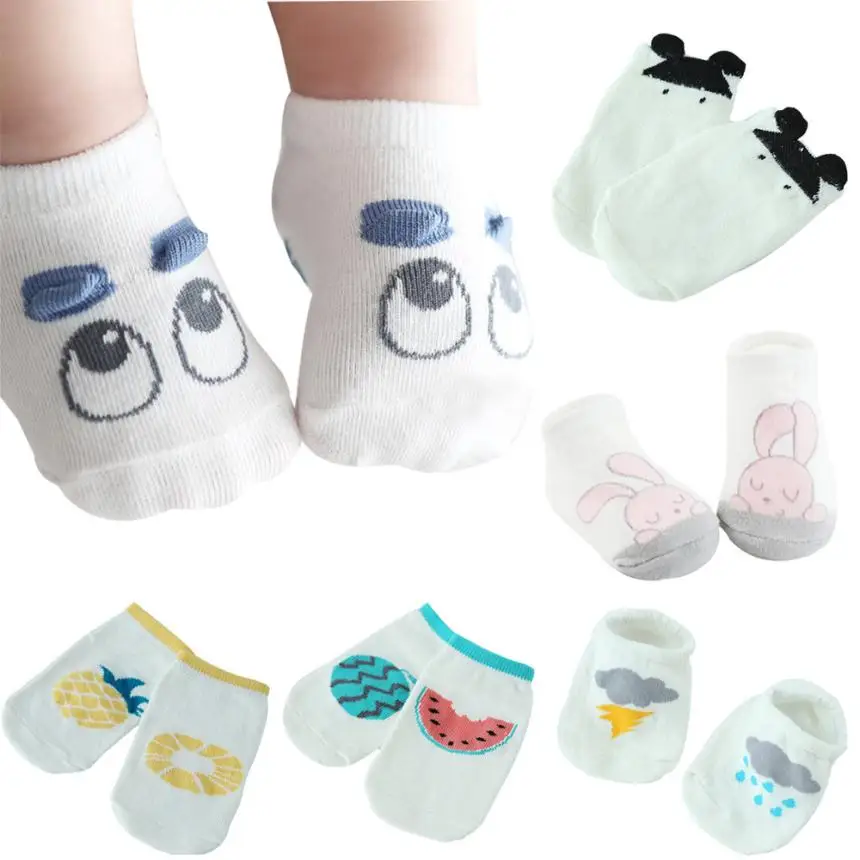 

Mooistar #4022D Baby Infant Socks Newborn Cotton Boys Girls Cute Cartoon Toddler Anti-slip Socks