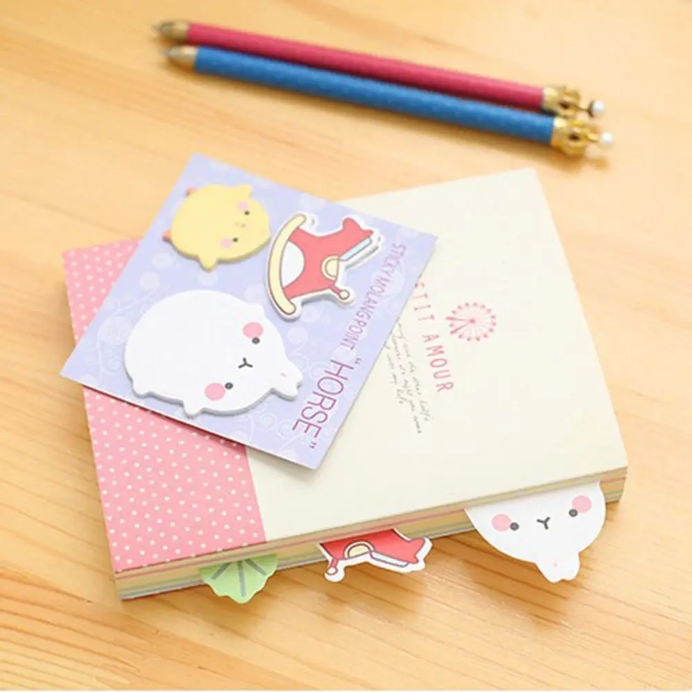 Милые животные Kawaii Кролик цветок Friut Sticky memo pad Sticky Notes Закладка школьные канцелярские принадлежности Papeleria