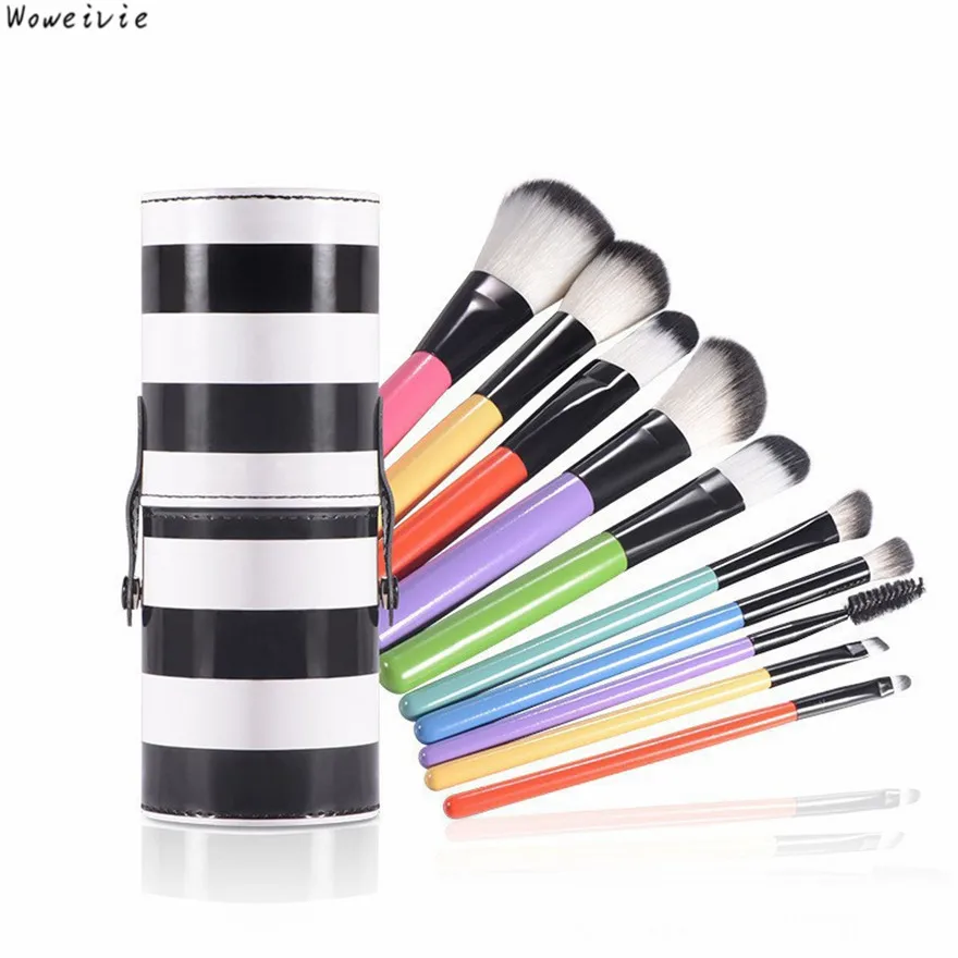 

10PCS Fashion Cosmetic Makeup Brush Brushes Set Foundation Powder Eyeshadow Set Kit Free Shipping