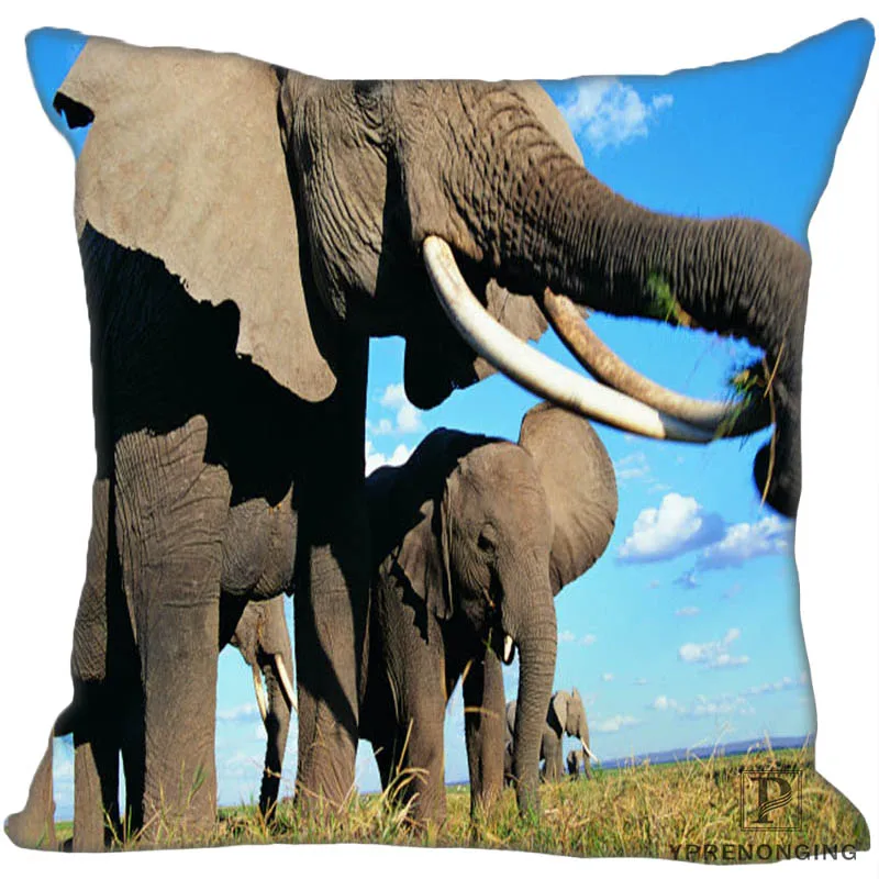 

Custom Decorative Pillowcase Elephant Hershall Spradley Square Zippered Pillow Cover 35X35,40x40,45x45cm(One Side)180522-11