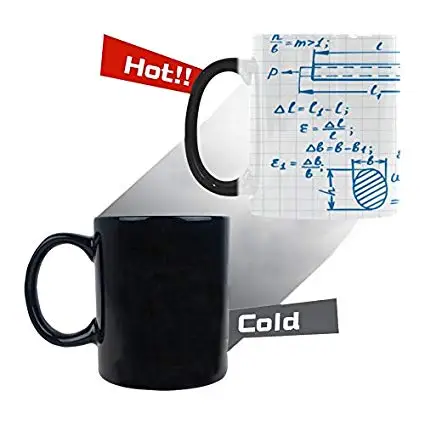 

Kitchen & Dining Physics Formula Equation Morphing Mug Heat Sensitive Color Changing Mug Ceramic Coffee Mug Cup White 11 oz