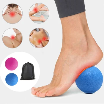 

2 Pcs/set 6.3cm Massage Roller Balls Massager with Carry Storage Bag for Muscle Knots Myofascial Release Trigger Point Therapy