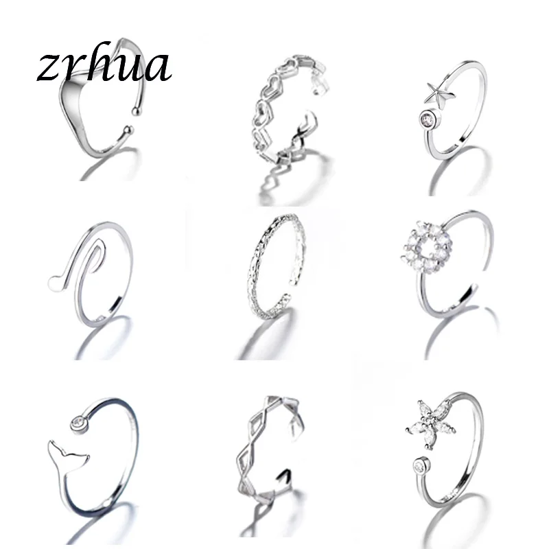 ZRHUA высококачественные серебряные кольца для женщин Свадебные обручальные