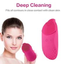 Беспроводной USB уход за лицом Мини электрическая щетка стиральная машина Водонепроницаемые силиконовые очищающие инструменты водонепроницаемый массаж