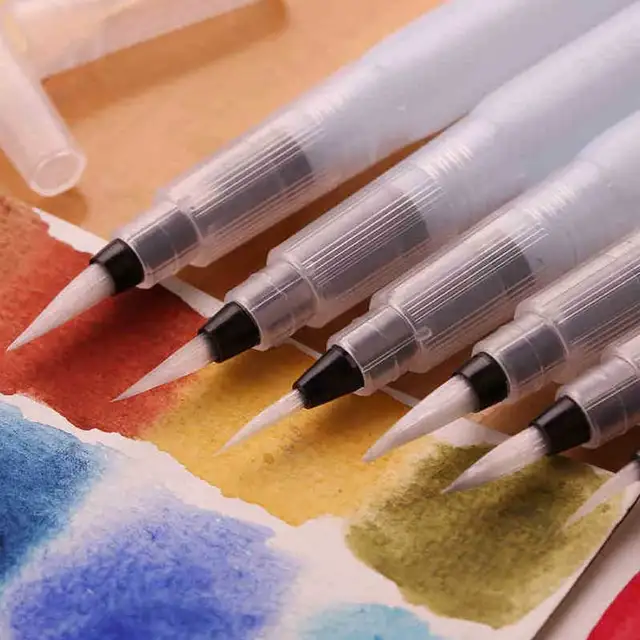 Students Portable Paint Brush Water Color Brush Pencil Soft Watercolor Brush Pen For Beginner Painting Drawing Art Supplies Gift 1