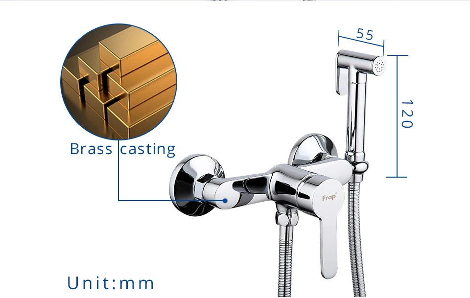Frap биде Смесители Латунь Ванная комната душевой кран для туалета биде кран опрыскиватель для биде шайба смеситель Мусульманских Душ гигиеническим душем F2041
