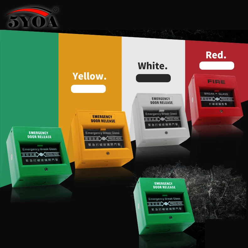 

Emergency Door Release Glass Break Alarm Button Fire Alarm swtich Break Glass Exit Release Switch