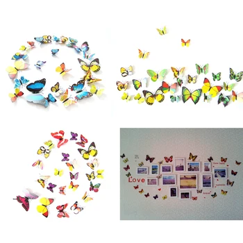 12Pcs/lot 3D Butterflies 1