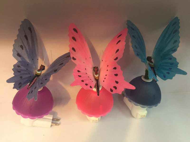 Creative Fiber Optic Colorful Butterfly Changeable LED Night Light Lamp for Children Kid Girl Wall Lights Novelty Night Light (11)