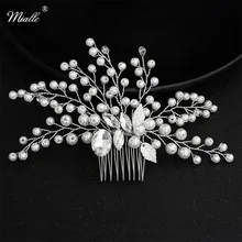 Miallo Модные ручной работы, со стразами и жемчугом расчески для волос, свадебные аксессуары для волос, ювелирные изделия Головные уборы Заколки для волос Свадебные Joyeria del pelo