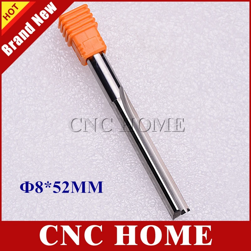 

1pc 8mm Shank Wood Milling Cutter Two Flute Straight Carbide CNC Router Bits CEL 25 32 42 52mm Foam MDF Engraving Tool End Mills